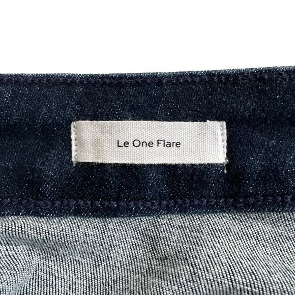 FRAME Denim New Le One Flare Keller High Rise Jeans Dark Wash Womens 2 Boho Y2k - Picture 9 of 11
